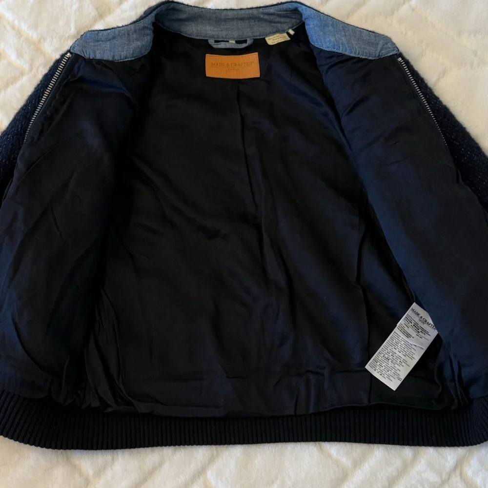 Levis Made & Crafted Jacket Womens XS Blue Wool Alpaca - Picture 9 of 16